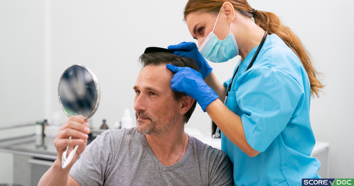 Widening hair part